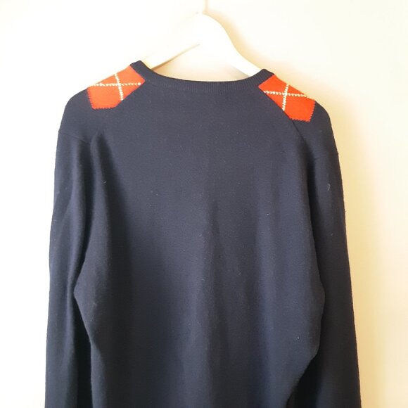 Pringle Made in Scotland Men's Argyle Sweater Blue Red White Size XXL - Picture 7 of 13